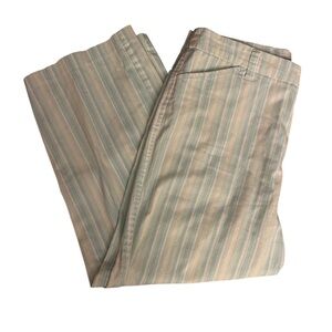Cherokee Cropped Pants Stripes Blue & Green Size 10